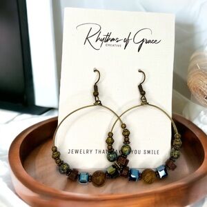 Stunning Handmade Beaded Boho Earrings - Rustic Chic Western Style, Perfect Gift